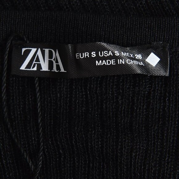 NWT Zara Lingerie Sheer Bodysuit Black Long Sleeve Size Small - Picture 5 of 9